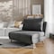 Flash Furniture Shaw Convertible Tri-Fold Sleeper Chair w/ Pillow, Channel Stitching and Hideaway Legs in Dark Gray BO-BS-BS031-DKGRY-GG - alternate 1